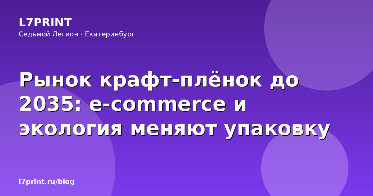 Рынок крафт-плёнок до 2035: e-commerce и экология меняют упаковку